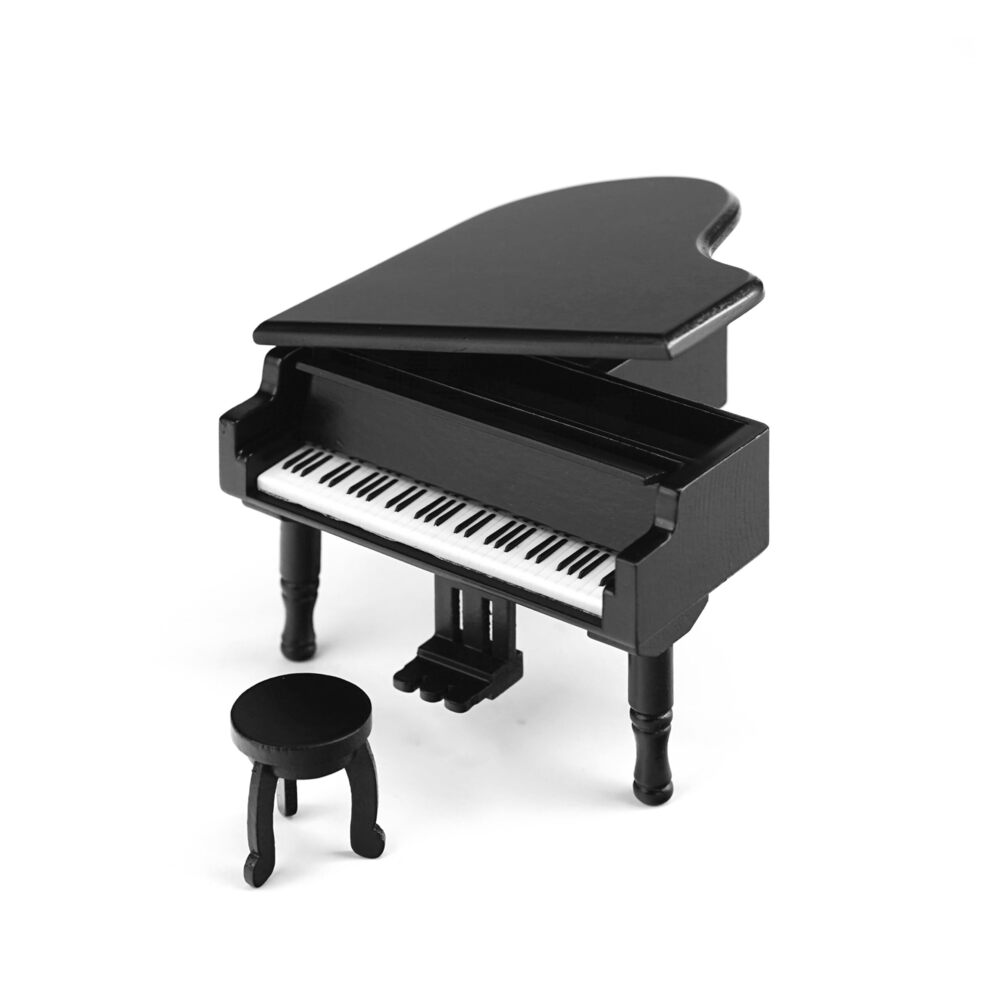 3409 Wooden Piano Music Box For Elise Black